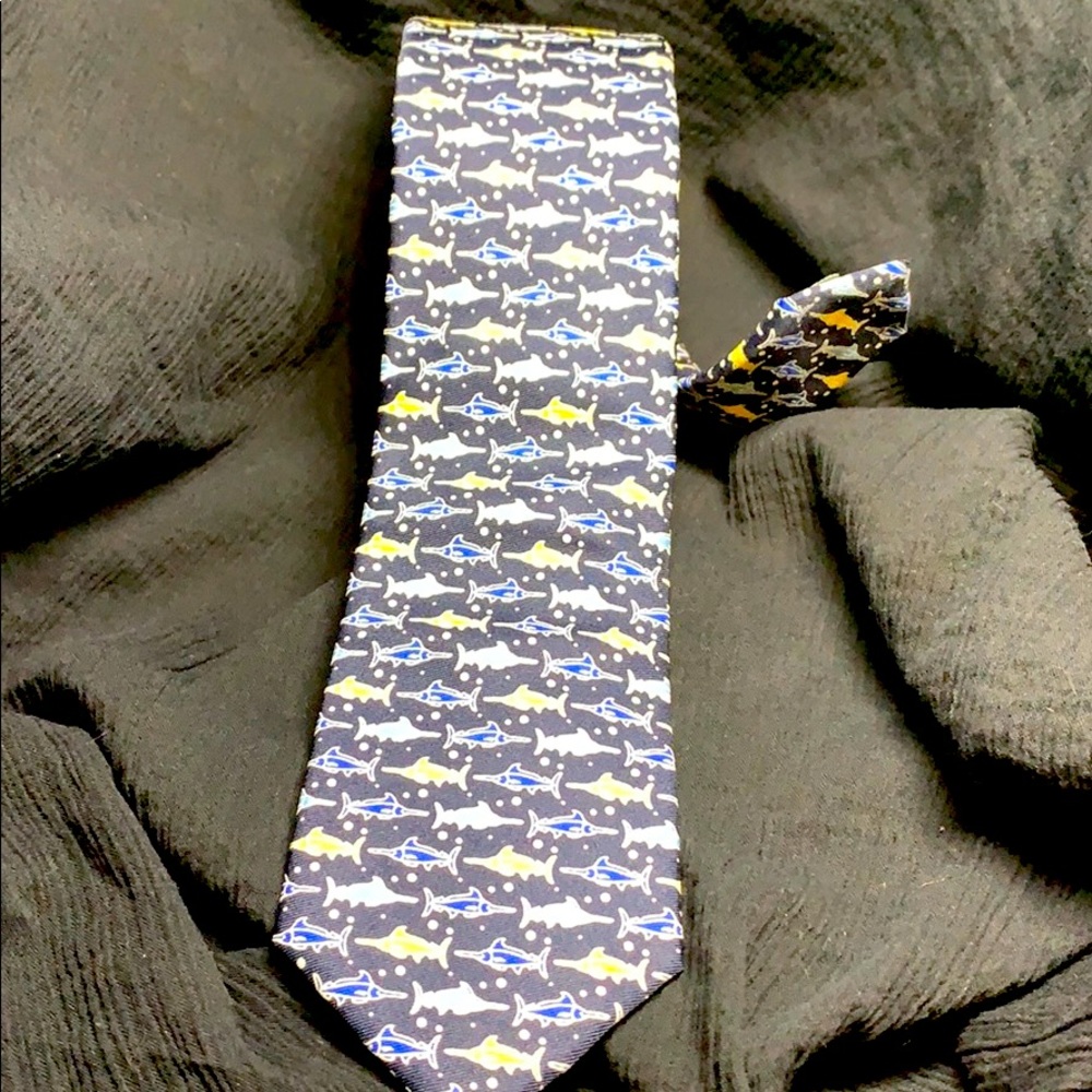 Vintage American lifestyle Tie marlin fishing